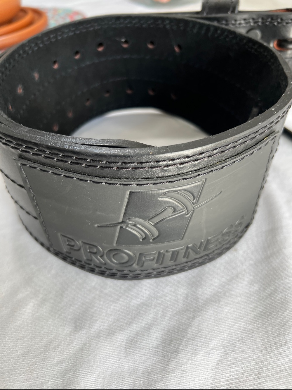 Pro fitness Black Leather Lifting Belt for Heavy Support